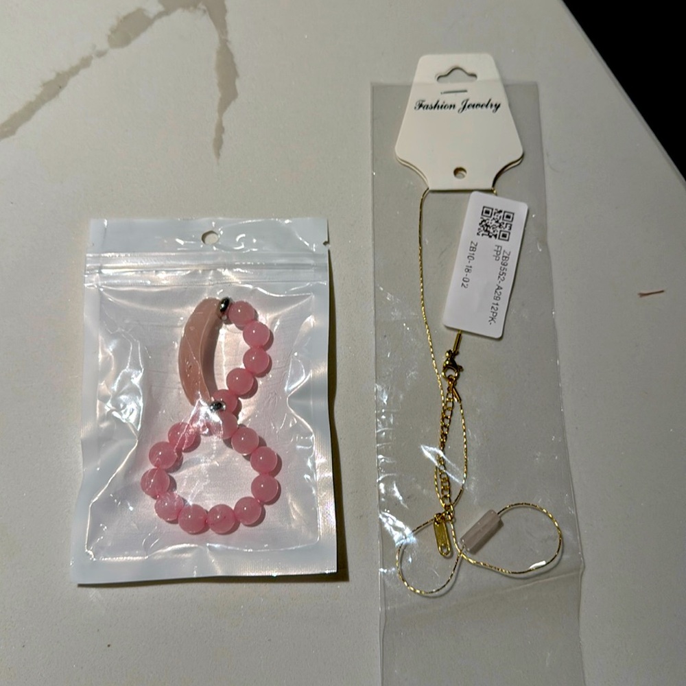Pink Necklace with matching bracelet